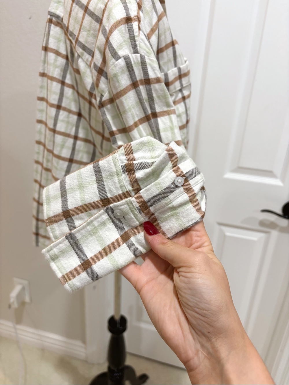 Everlane Boxy Plaid Checkered Cotton Flannel Button-Front Shirt Size XXS-S - Picture 6 of 9